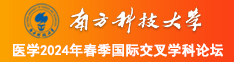 鸡巴逼逼视频南方科技大学医学2024年春季国际交叉学科论坛